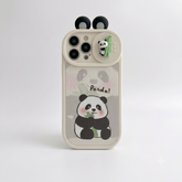 3D Cute Panda Silicon Couple Phone Case