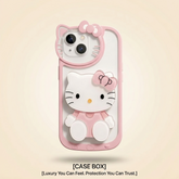 3D Hello Kitty Inspired Makeup Mirror Phone Case