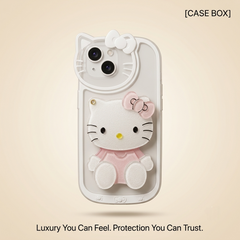 3D Hello Kitty Inspired Makeup Mirror Phone Case