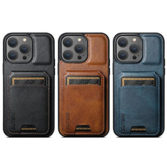 SUTENI Magnetic Bifold Leather Wallet Case