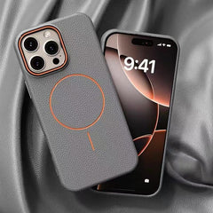 Premium MagSafe Leather Texture iPhone Case