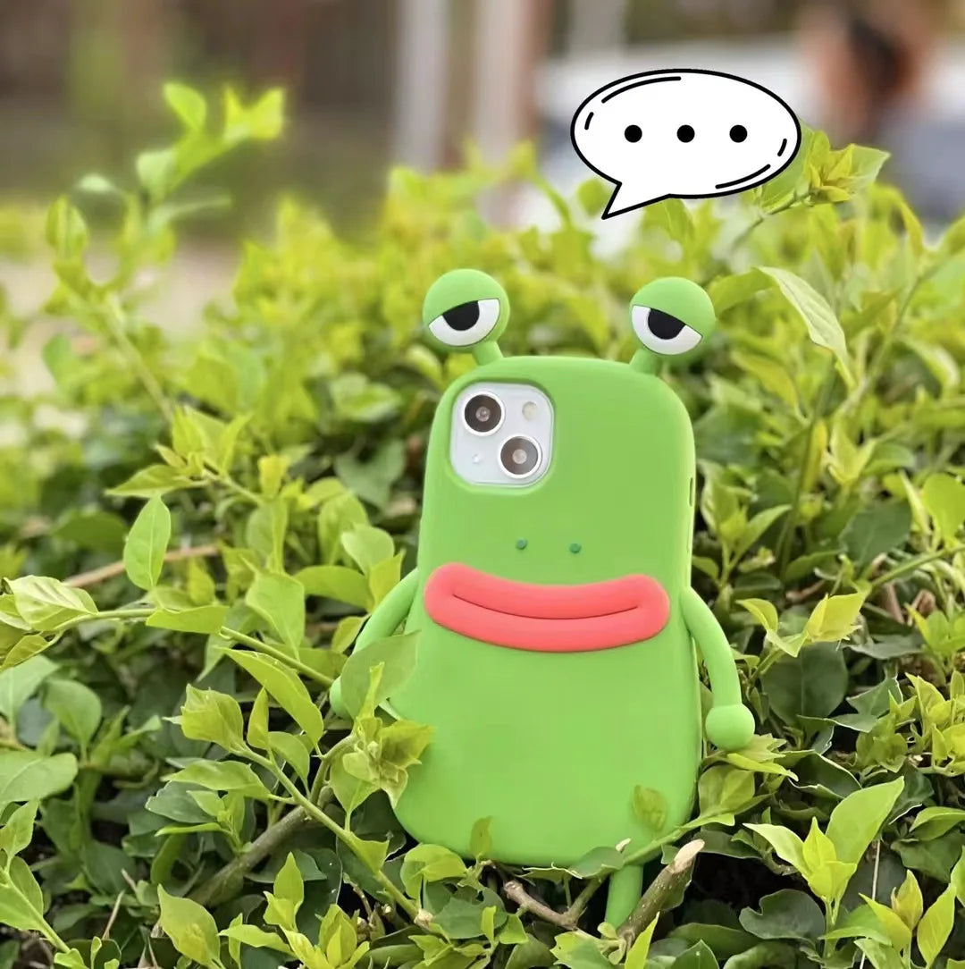 3D Cartoon Frog Silicone Shockproof Phone Case