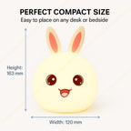 TOYTONIC Silicone Rabbit Night Light, USB Rechargeable, 7-Color Changing LED Lamp