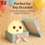 TOYTONIC Silicone Rabbit Night Light, USB Rechargeable, 7-Color Changing LED Lamp