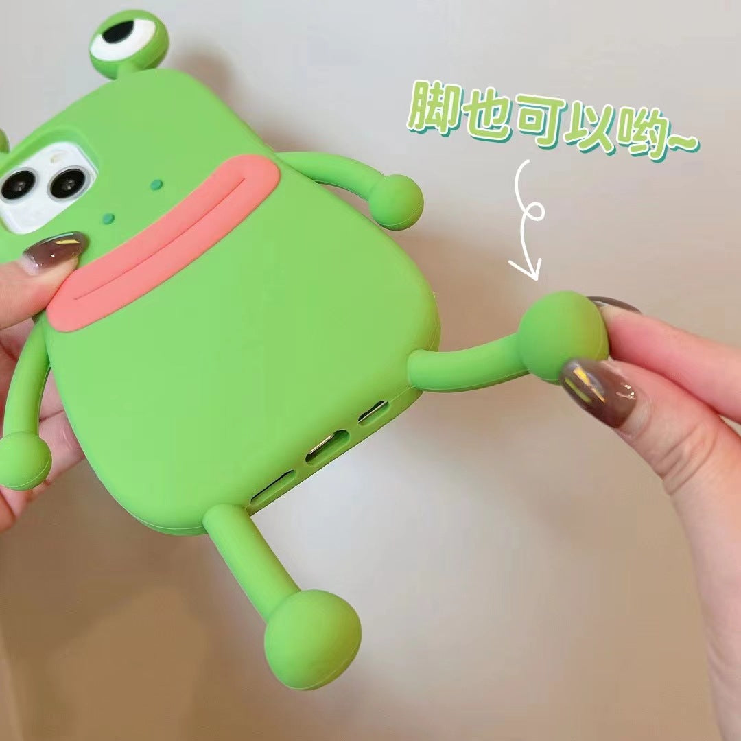3D Cartoon Frog Silicone Shockproof Phone Case