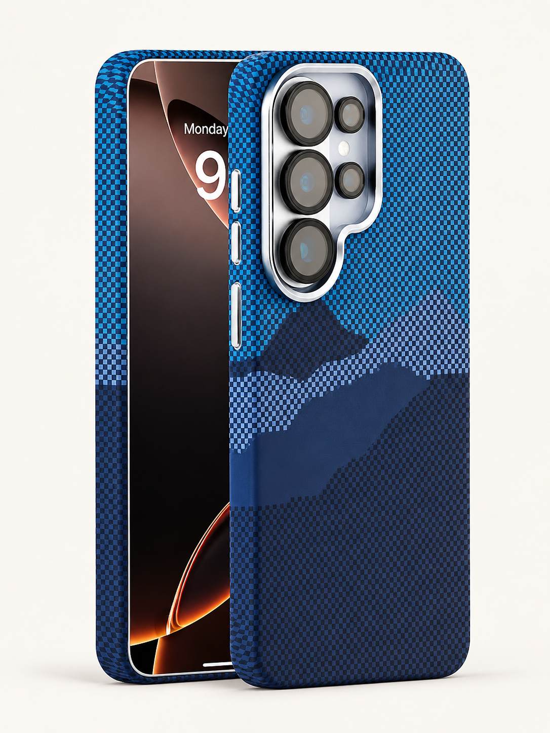Magnetic Carbon Texture Case for Samsung