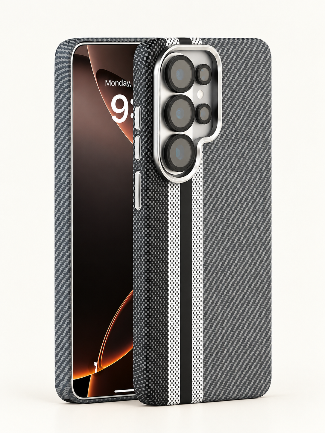 Magnetic Carbon Texture Case for Samsung