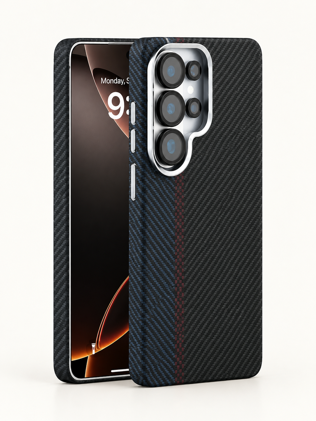 Magnetic Carbon Texture Case for Samsung