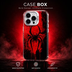Abstract Red & Black Spider Design Shockproof Matte Phone Case