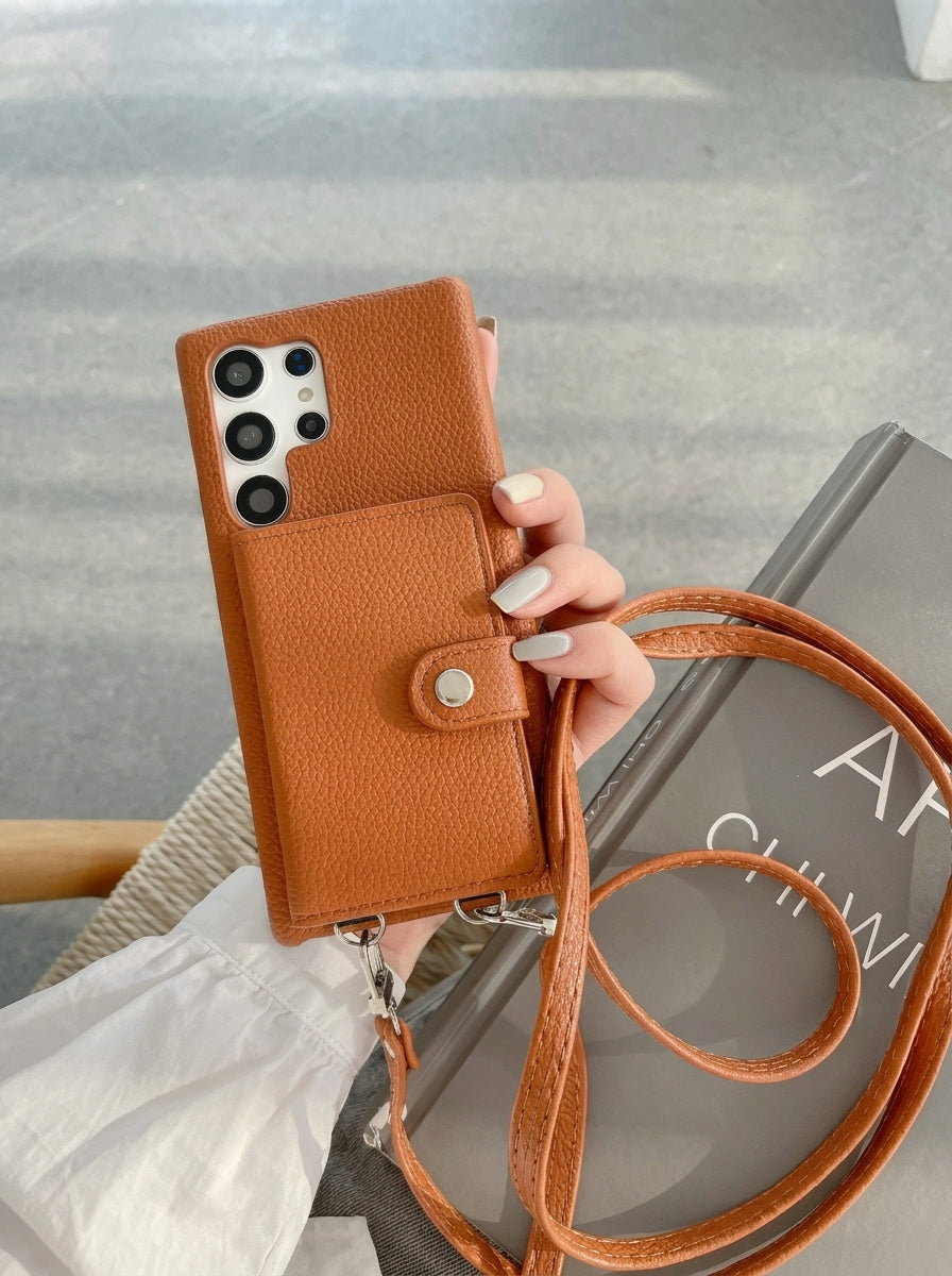 Crossbody Wallet Phone Case For Samsung