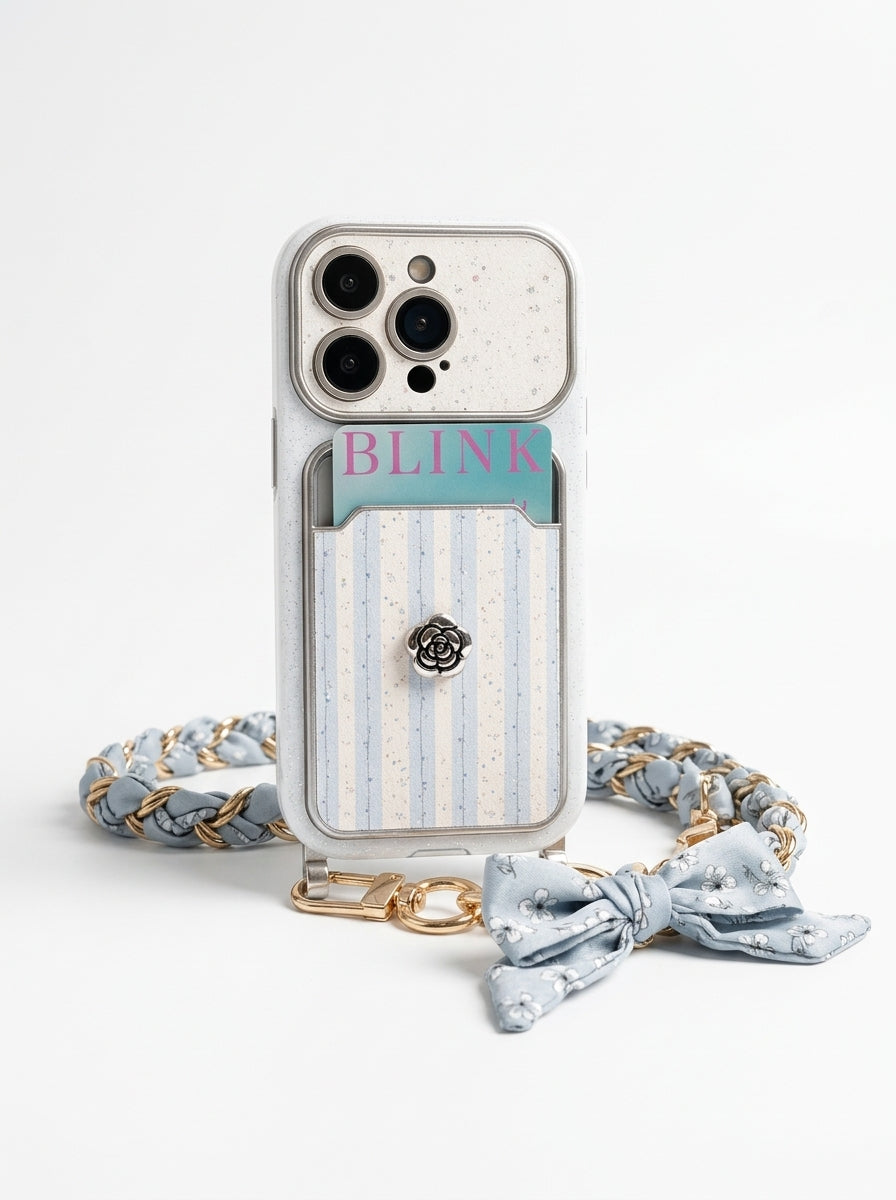 Floral Pattern Case With Chain