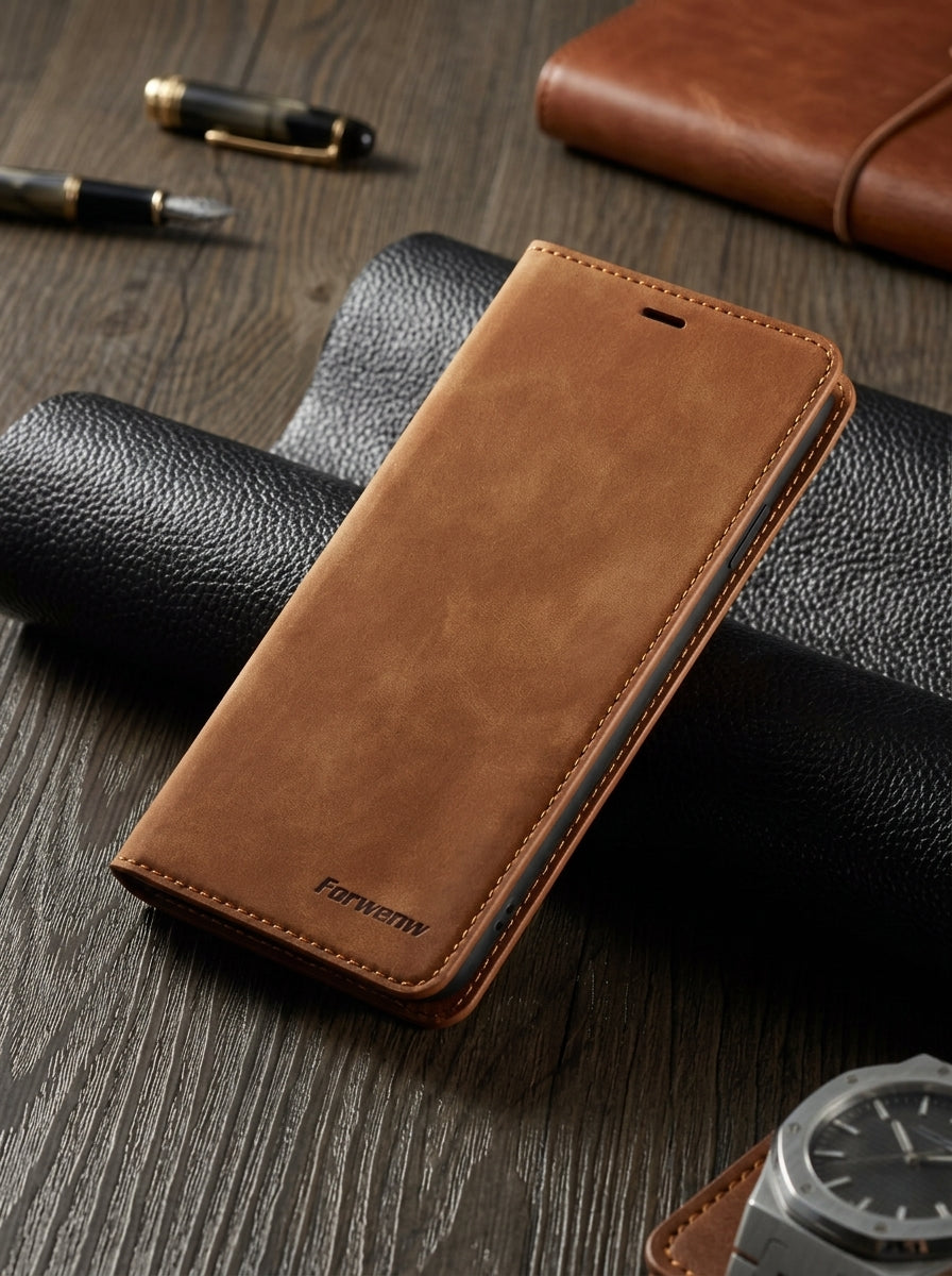 Leather Wallet Flip Case for iPhone