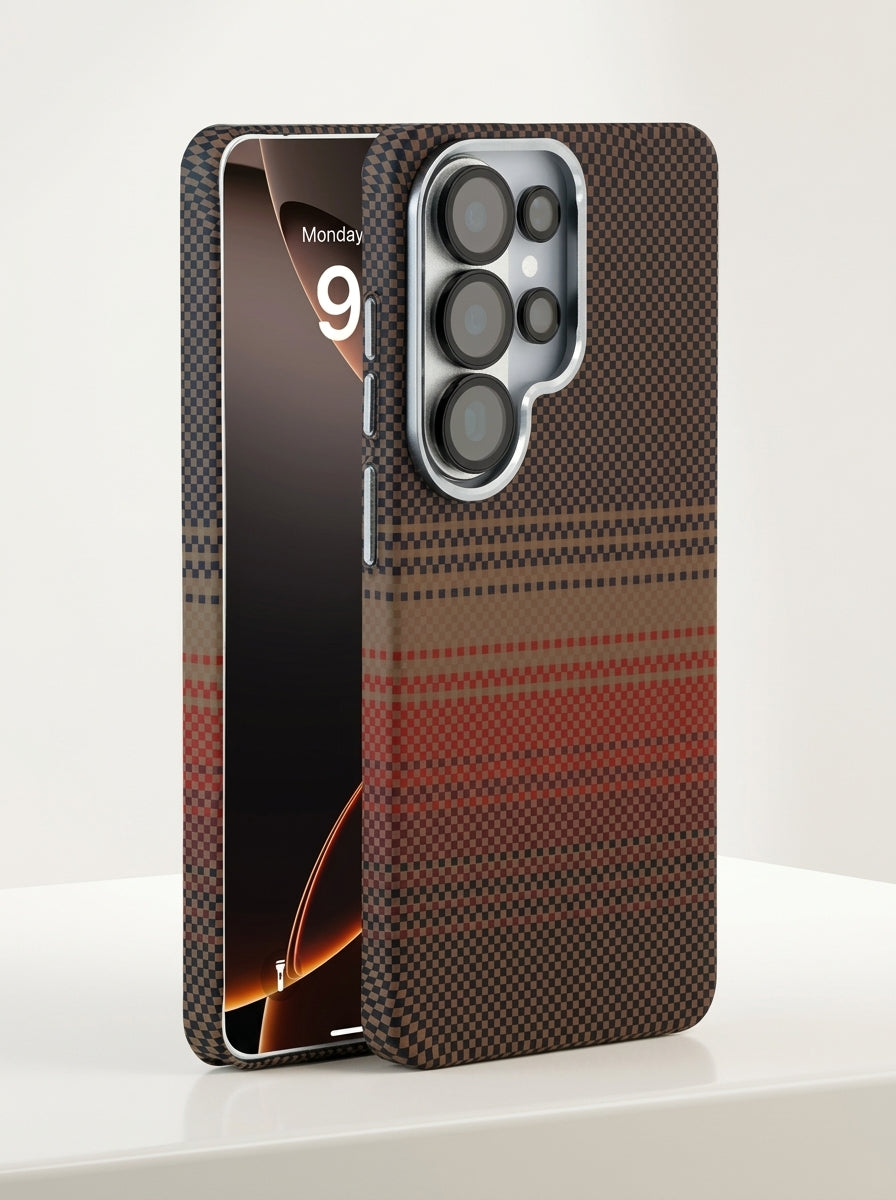 Magnetic Carbon Texture Case for Samsung