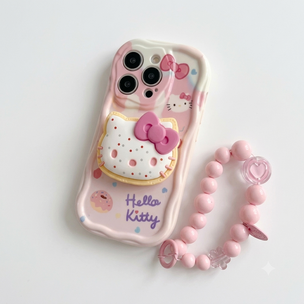 Hello Kitty 3D Grip Tok Case with Matching Beaded Wristlet