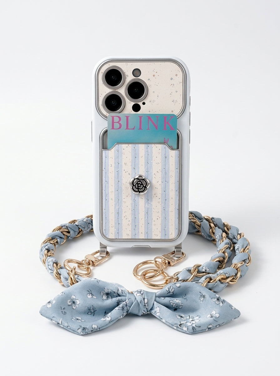 Floral Pattern Case With Chain