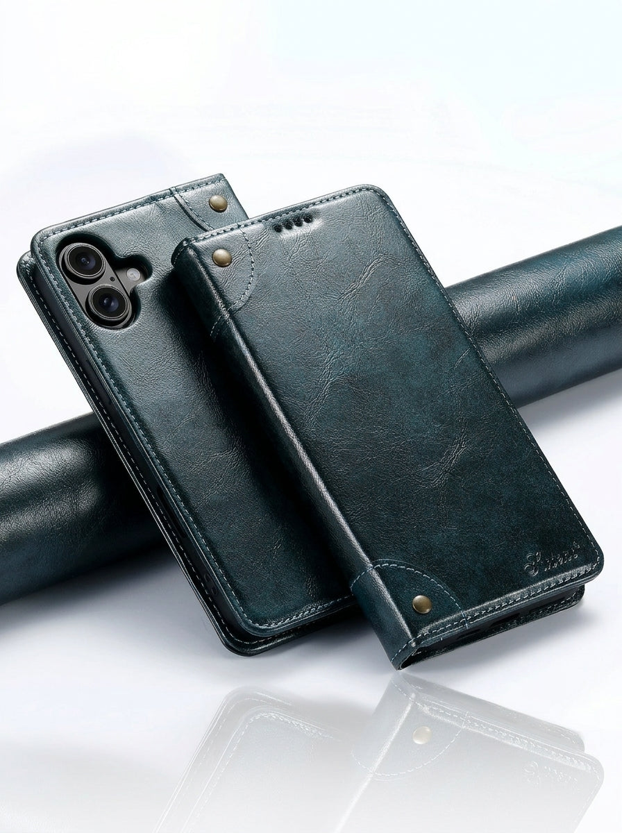 Leather Wallet Flip Case for iPhone