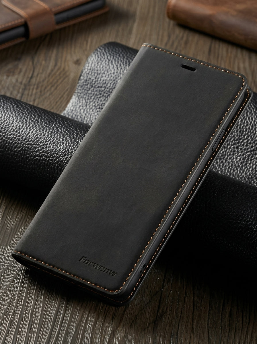Leather Wallet Flip Case for iPhone