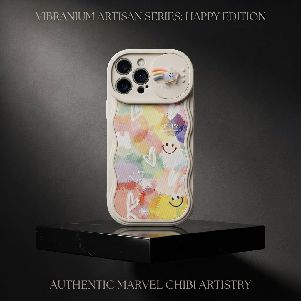 Pastel Abstract Wave Matching Couple Phone Case Set