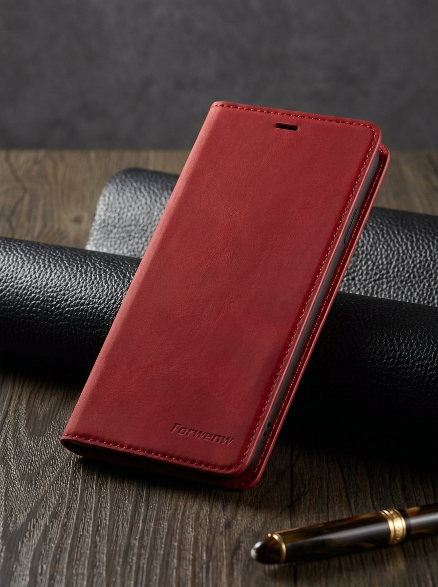 Leather Wallet Flip Case for iPhone