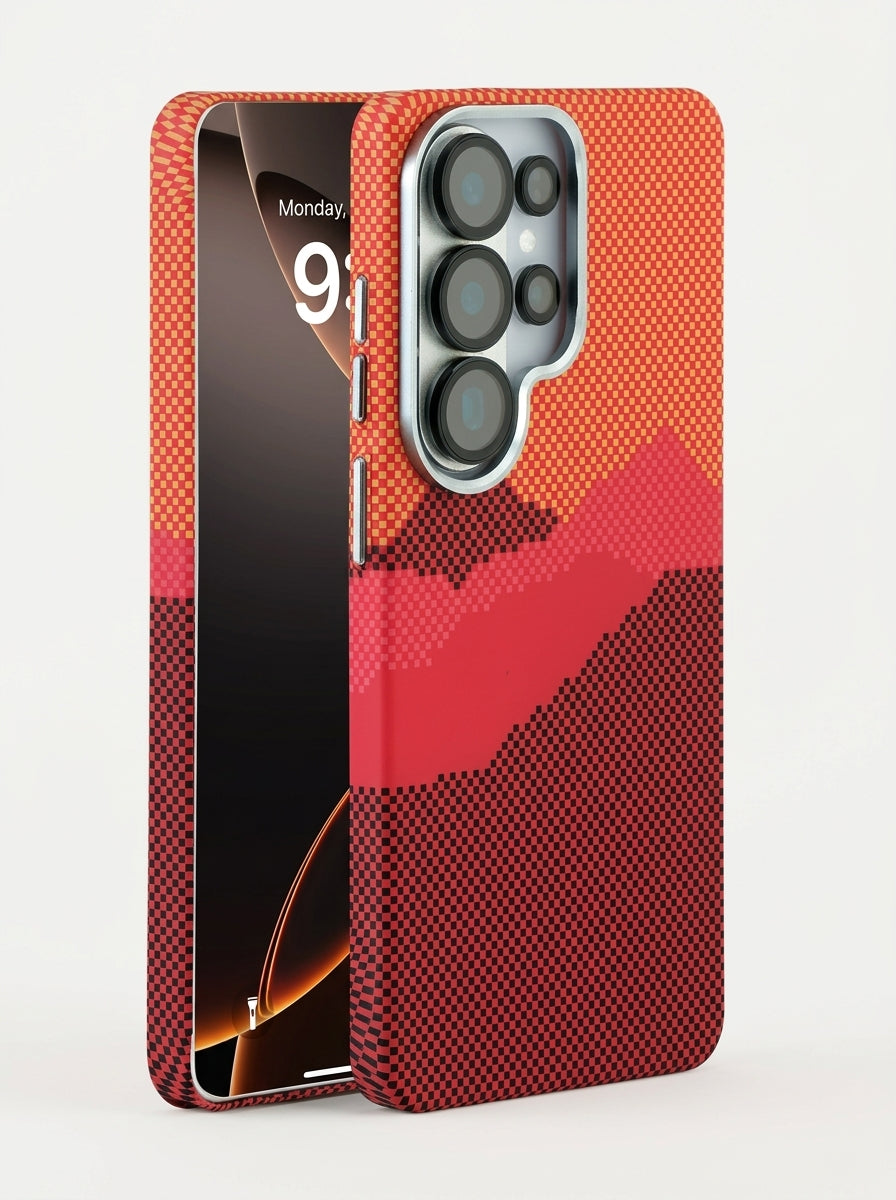 Magnetic Carbon Texture Case for Samsung