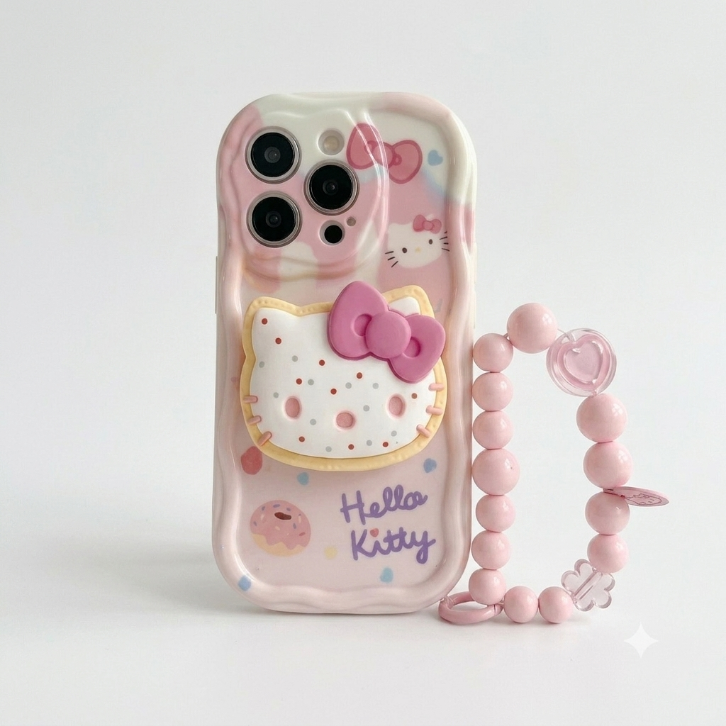 Hello Kitty 3D Grip Tok Case with Matching Beaded Wristlet
