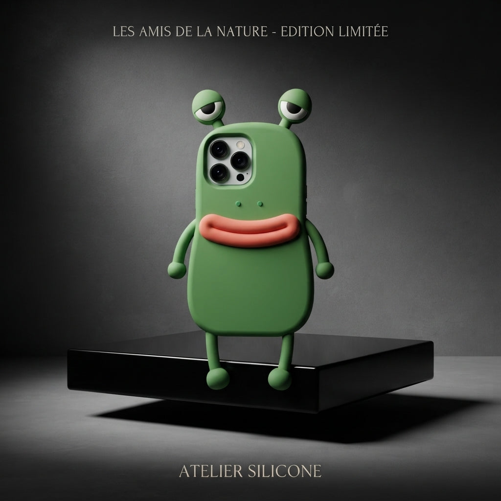 3D Cartoon Frog Silicone Shockproof Phone Case