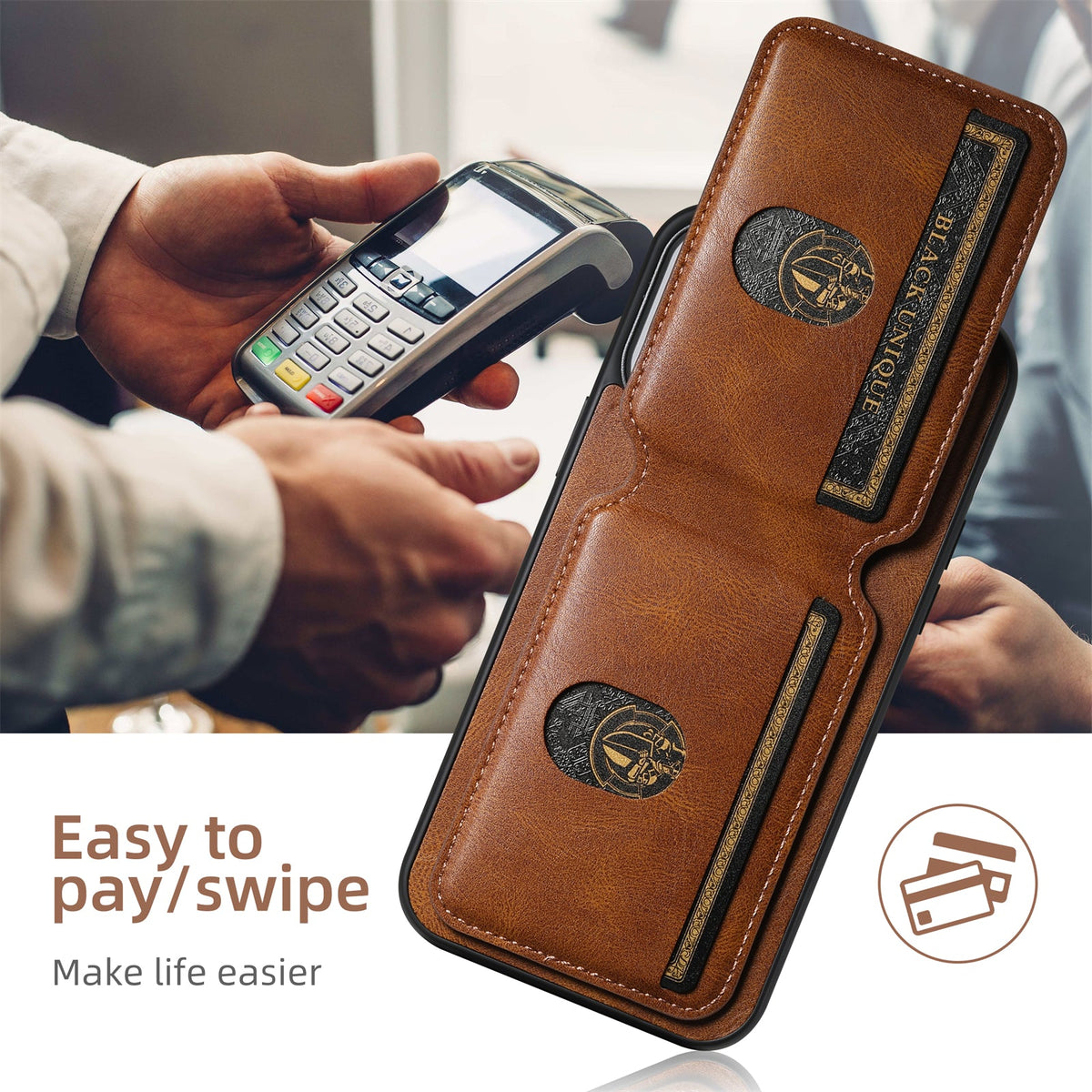 Bifold Leather Wallet Case