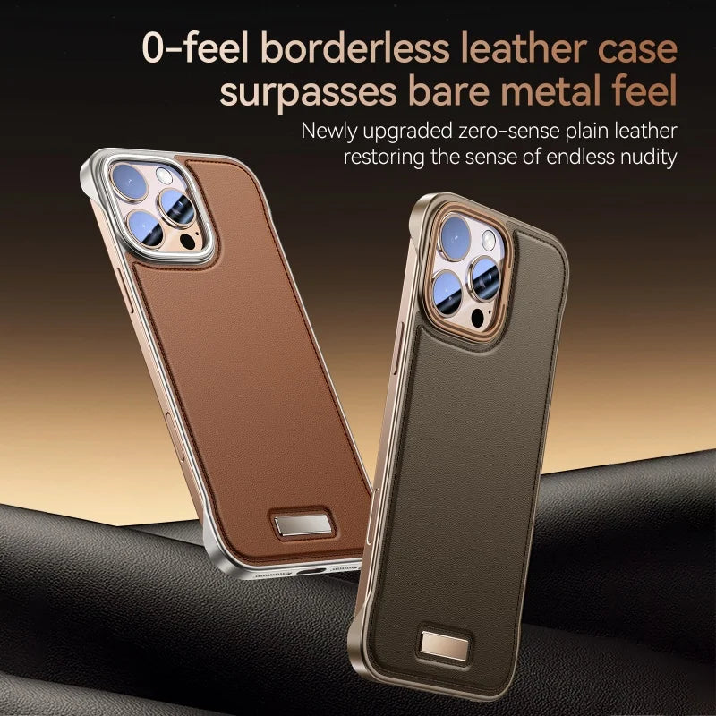 Luxury PU Leather Electroplating Phone Case