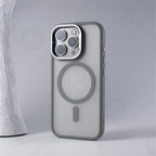 For Magsafe Invisible Alloy Lens Kickstand Shockproof Bumper Case For iPhone 16 Pro Max 15 14 16Pro Magnetic Matte Armor Cover