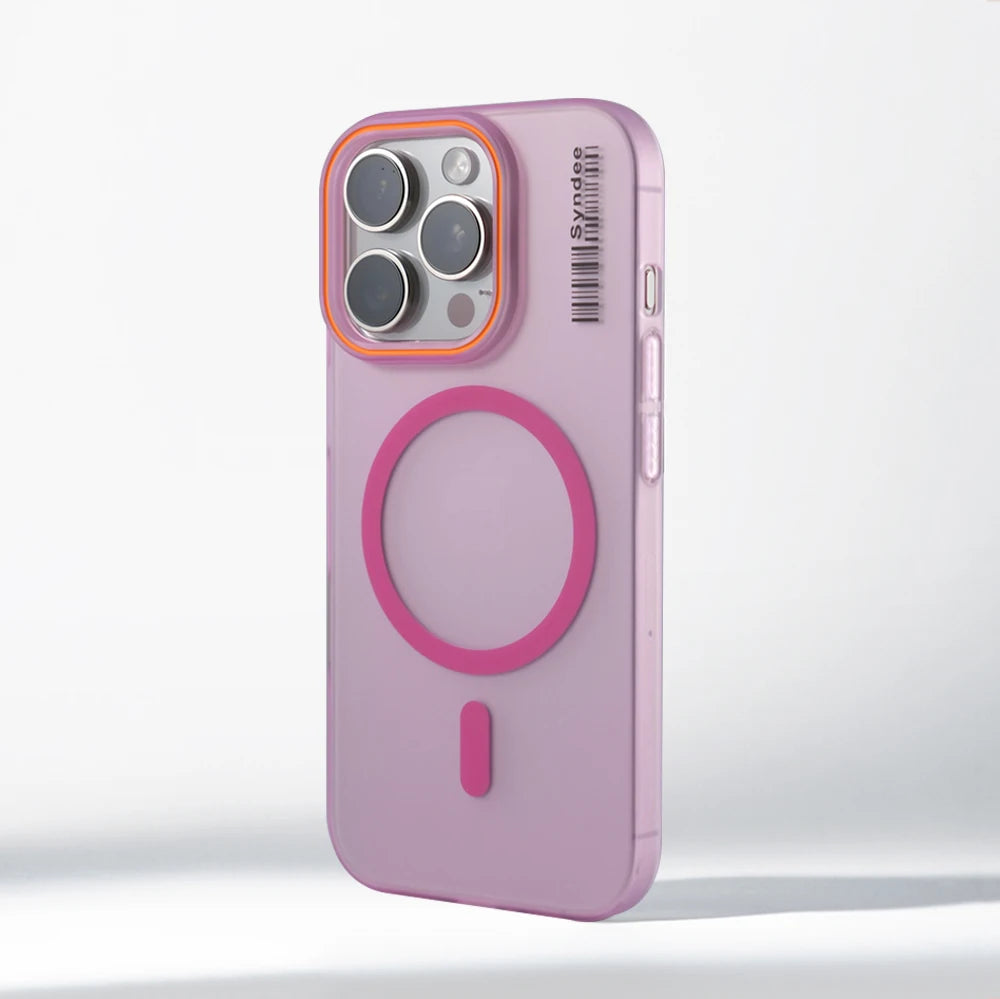 Ultra Thin Matte Translucent Barcode Pattern Hard PC Case for iPhone 17 Pro Max Air 16 15 14 13 12 For MagSafe Magnetic Cover