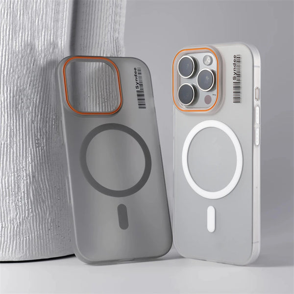 Ultra Thin Matte Translucent Barcode Pattern Hard PC Case for iPhone 17 Pro Max Air 16 15 14 13 12 For MagSafe Magnetic Cover