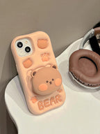 Cute Bear Hidden Holder Stand Case