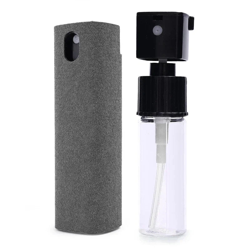 2in1 Microfiber Screen Cleaner Spray Bottle For Mobile Phone Ipad Computer Microfiber Cloth Wipe Iphone Cleaning Glasses Wipes