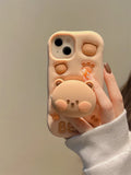 Cute Bear Hidden Holder Stand Case