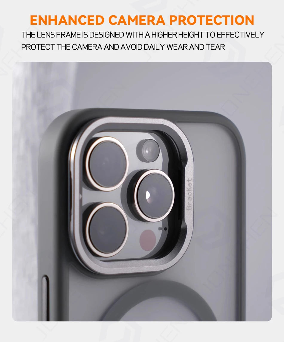 For Magsafe Invisible Alloy Lens Kickstand Shockproof Bumper Case For iPhone 16 Pro Max 15 14 16Pro Magnetic Matte Armor Cover