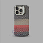 Magnetic Slim Case For Magsafe Stand Alloy Len Luxury Matte Relief Carbon Fibre Pattern PC Cover For iPhone 13 14 15 16 Pro Max