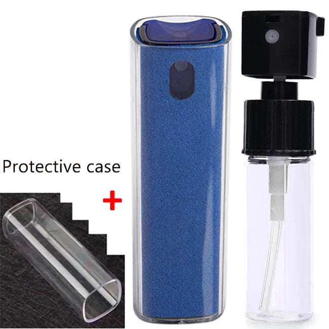 2in1 Microfiber Screen Cleaner Spray Bottle For Mobile Phone Ipad Computer Microfiber Cloth Wipe Iphone Cleaning Glasses Wipes