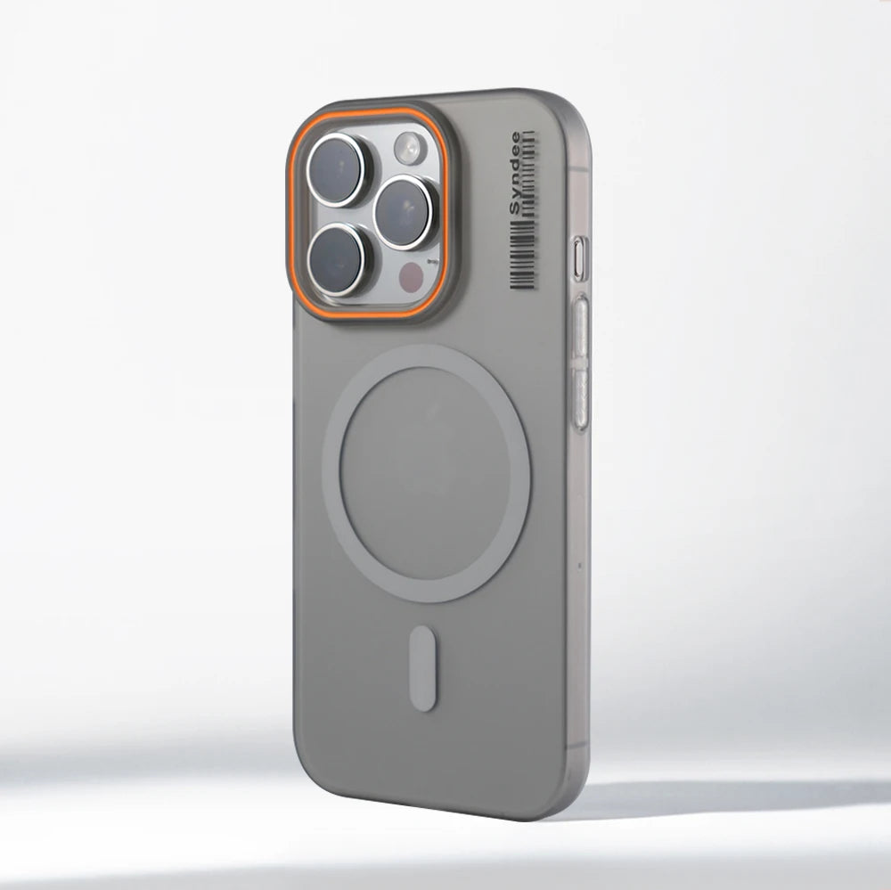 Ultra Thin Matte Translucent Barcode Pattern Hard PC Case for iPhone 17 Pro Max Air 16 15 14 13 12 For MagSafe Magnetic Cover