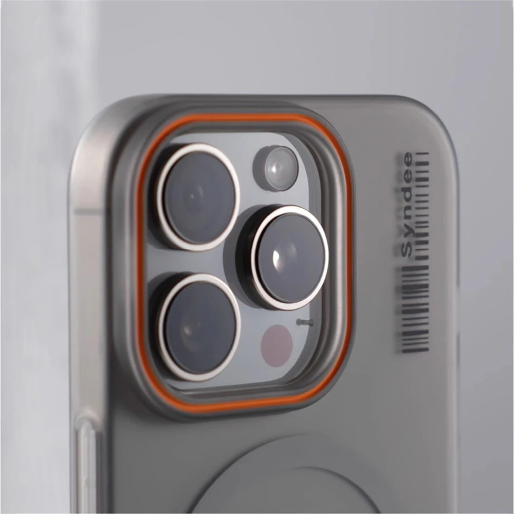 Ultra Thin Matte Translucent Barcode Pattern Hard PC Case for iPhone 17 Pro Max Air 16 15 14 13 12 For MagSafe Magnetic Cover
