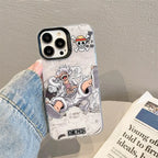 Luxury One Piece Luffy Silicone Phone Case For iPhone 11 12 13 14 15 16 Pro Max Cute Camera Shockproof Protection Cover Funda