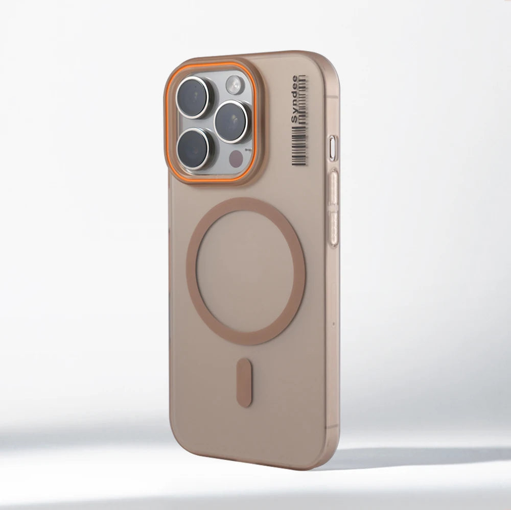 Ultra Thin Matte Translucent Barcode Pattern Hard PC Case for iPhone 17 Pro Max Air 16 15 14 13 12 For MagSafe Magnetic Cover