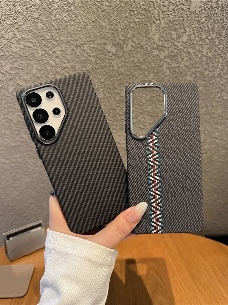 Magnetic Carbon Texture Case for Samsung