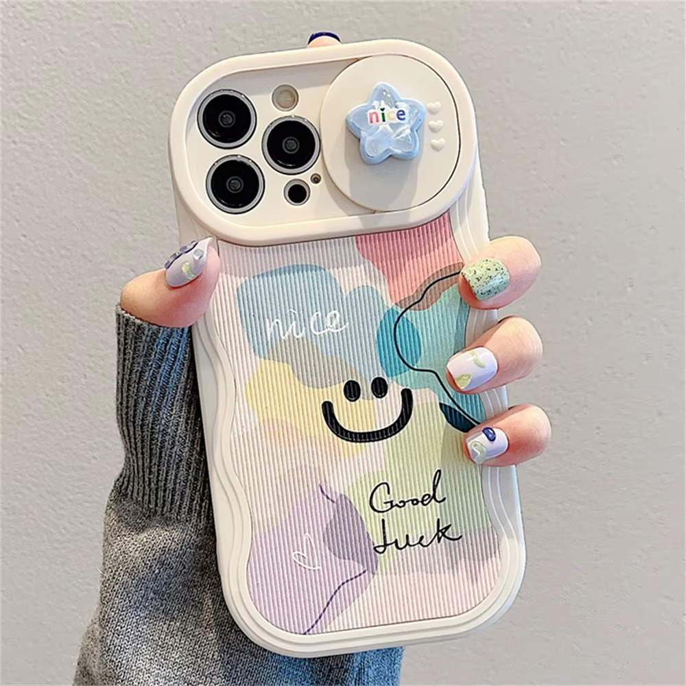 Pastel Abstract Wave Matching Couple Phone Case Set