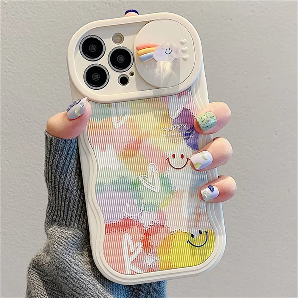 Pastel Abstract Wave Matching Couple Phone Case Set