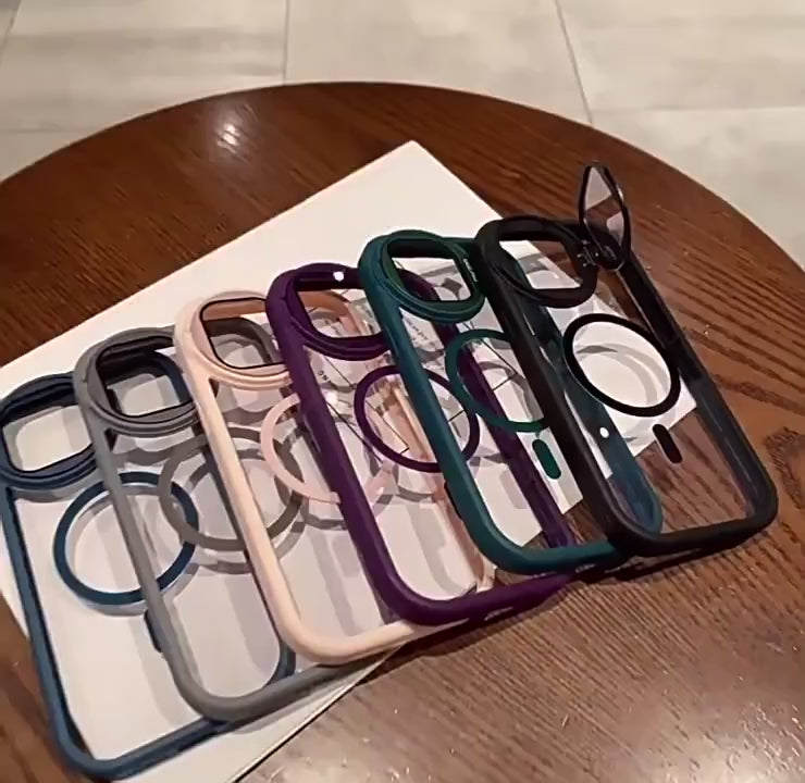 Lens bracket for Apple 16promax new magnetic iPhone15 phone case transparent anti-drop protective cover